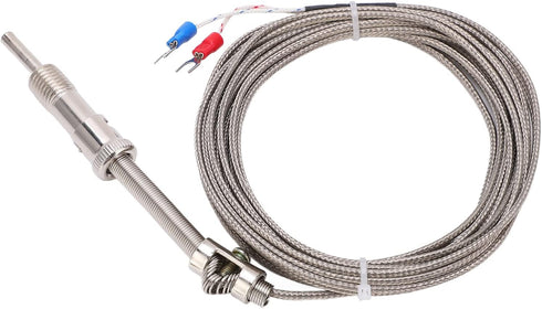 K Type Thermocouple Probe, Shielded Wire Probe for Industrial Temperature Sensing (5m)