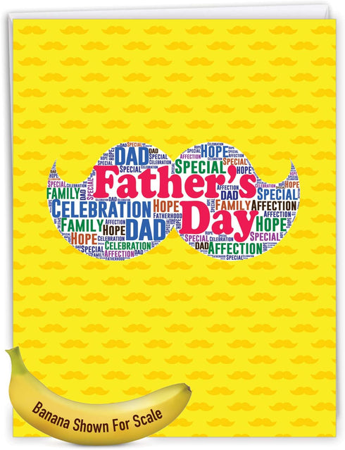 The Best Card Company - Jumbo Big Father's Day Card for Dad, Pa, Pop, Daddy, Stepfathers with Envelope (8.5 x 11 Inch)