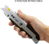 XW Retractable Utility Knife, Heavy Duty Zinc Alloy Box Cutter with 10 PCS Blades, 2-Pack