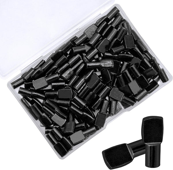Cerpourt 100 Pcs Shelf Pins Pegs,5mm Spoon Shape Metal Shelf Support Pegs,Bookshelf Pegs