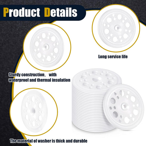 Taiyin 100 Pcs 45 mm Plastic Washers for Fixing and Supporting Rigid Foam Insulation Foam Board