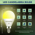 E12 Bulbs 50W 5W 550LM, G16.5 Bulb, 2.4G 2PCS Lightinginside Matter Smart Light Equivalent Compatible
