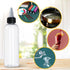 5Pcs 4oz/120ml Plastic Dispensing Bottles with Twist Top Cap, Boston Round LDPE Squeeze Bottles for Crafts