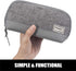Sooez Wide-Opening Pencil Pen Case - Lightweight & Spacious Pencil Bag Organizer, Aesthetic Supply for Adults, Grey