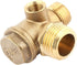 3-Way Air Compressor Valve Male Threaded Non-Return Check Valve, Brass Tube Connector Tool, 3 Port Spare Parts