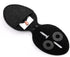 Cedilis 2 Pack Police Badge Holder with Metal Clip, PU Leather, Free Neck Chain, Oval, Black