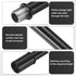 M METERXITY 4-Set 250mm(9.84") M10 Straight Pipe Lamp Stem Kit, Long Double End Thread Rod W/Coupling Sleeve Nuts