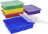 Storex Letter Size Flat Storage Tray – Organizer Bin with Non-Snap Lid for Classroom, Office, Home, Pack of 5