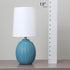 LT1163-TEL 12.5" Simple Designs Chic Glow Mini Textured Oval Table Lamp, for Bedroom, Office, Living Room, Stylish