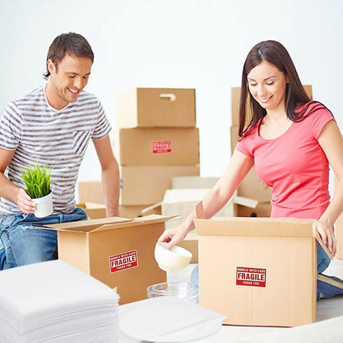 Lainrrew 60 Pack Foam Pouches, 3 Sizes Thick Cushion Wrap Pouches for Packing, Moving, Shipping