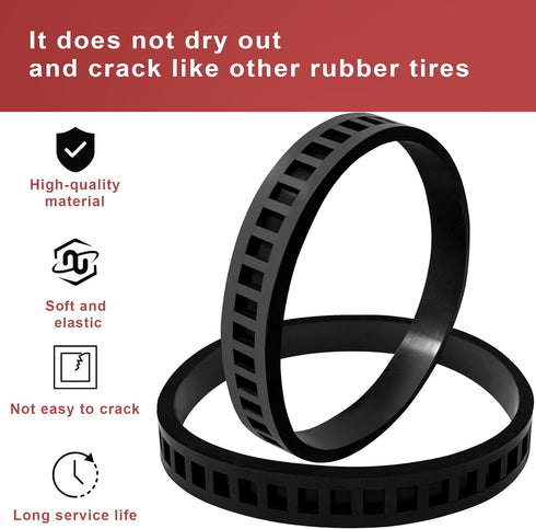 2 PCS 45-69-0030 Blade Pulley Tire Replacement for Milwaukee Compact Bandsaws 6242-6, 2629-20, 6230, 6232-20