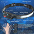 COSOOS LED Headlamp Rechargeable Flashlight, 1000Lumen Bright Headlamp with Red Light & Carry Case for Camping