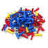 Baomain 1/4" Piggyback Spade Crimp Terminal Connector, 0.5-6.0mm² 22-10 AWG, Pack of 100