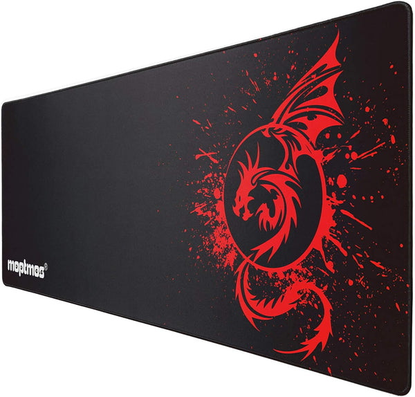 Large Gaming Mouse Pad, Fly Dragon Design Mouse Mat for Office Computer (A-Red)