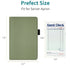 RSAquar Premium Leather Server Book with Zipper Pocket, Waitress Wallet Fit Server Apron, Agave Green