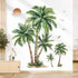 wondever Large Palm Tree Wall Stickers Tropical Plants Coconut Tree Peel and Stick Wall Art Decals for Living Room