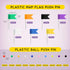 Swpeet 305Pcs Assortment Kit of Colorful Push Pins Tacks, 1/8 inch Ball Round Head and 7/10 inch Map Flag Tacks