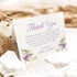 5.5x4.25 Purple Flowers Sympathy Thank You Cards, Custom Funeral Thank You Cards with Name, Personalized Bereavement