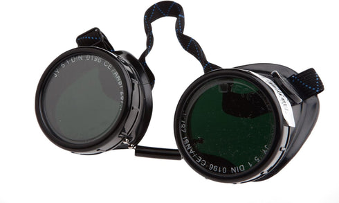 Forney 55311 Goggles, Oxygen Acetylene, Economy Eye-Cup 50MM Round Lens, Shade-5