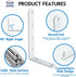 HOME MASTER HARDWARE 8 Pack Brace,5" 3" Corner Brace Shelf Bracket L Shelf Bracket Heavy Duty White Steel L Corner x