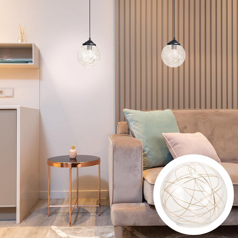 65-70mm UKCOCO Round Sphere Glass Globes for Light Fixtures Replacement Clear Bubble Glass Globe Lampshade Covers