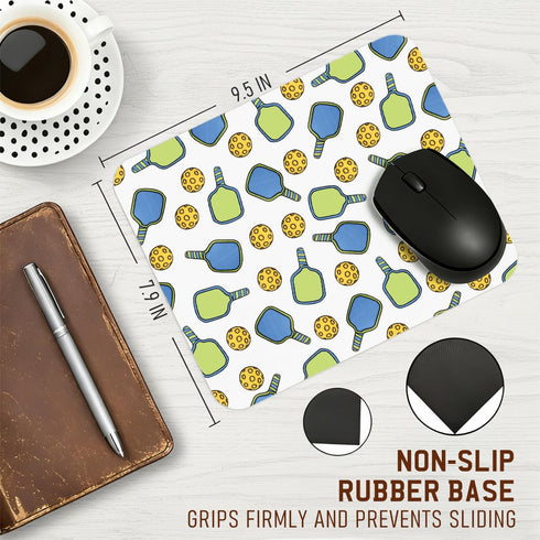 Trenstise 9.5x7.9 Inch Pickleball Gifts Mouse Pad for Desk, Gifts for Pickleball Lovers, Pickle Ball Mousepads