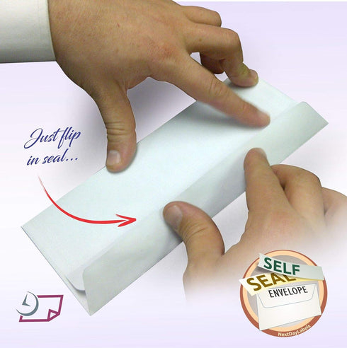 NextDayLabels Double Window Security Check Envelope | Fits QuickBooks Printed Checks | Pack of 100 | 3-5/8" x 8-11/16"