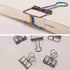LiQunSweet 10 Pcs Colorful Metal Skeleton Frame Binder Clips for Notes and Letter Paper