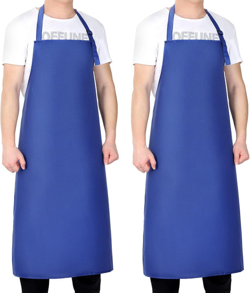 Gotega Waterproof Rubber Vinyl Apron Adjustable Dishwasher Apron - Apron for Women