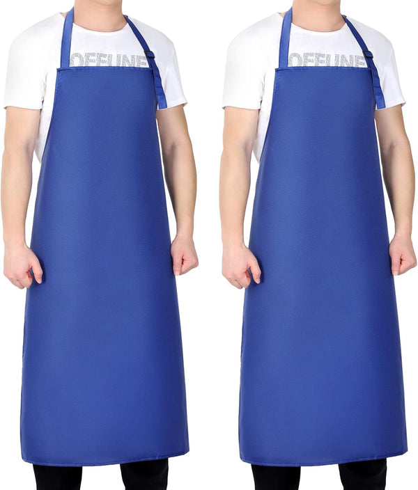 Gotega Waterproof Rubber Vinyl Apron Adjustable Dishwasher Apron - Apron for Women
