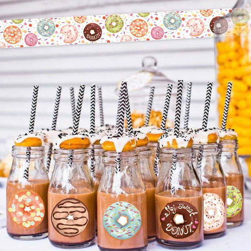 Donut Bulletin Board Border, 36ft Straight Classroom Decoration Roll for Family Party