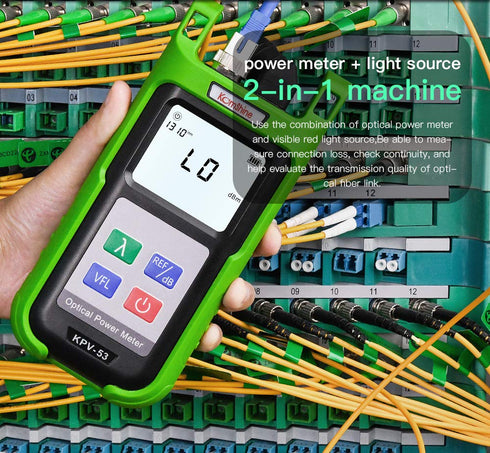 Komshine KPV-53 Optical Fiber Power Meter OPM, 7 Wavelengths 850~1700nm, Fiber Loss Tester