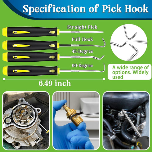 1086 Pcs SAE Standard O Ring Kit, Nitrile Rubber O-Rings Assortment with O‘Ring Pick for Hydraulic Automotive Repair