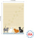 Cat Puns Daily Notepads Set, 4" x 6" Sticky Note Fill in Priority Lists, Five Unique Feline Designs