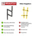 Easy Angle-ER Heavy Duty Template Tool - Ultimate Multi Angle Ruler for Measuring Angles - Premium Metal Alloy Tool