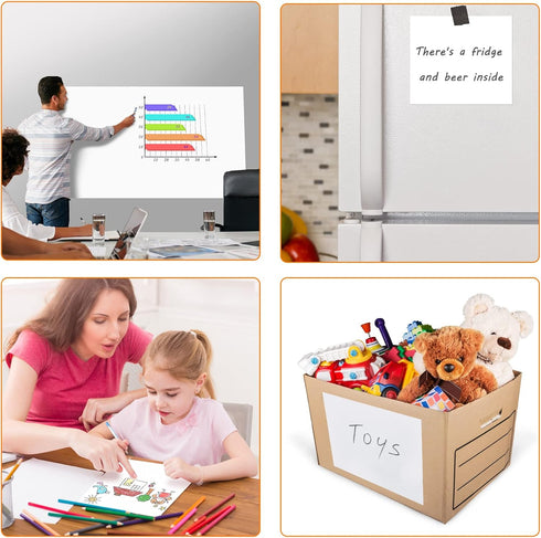 Nortix White Board Wallpaper, 36" x 24" Super Sticky Whiteboard Contact Paper for Wall, Table, Doors