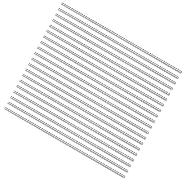 uxcell 20pcs Round Steel Metal Rods, 1.8mm x 100mm High Speed Steel Lathe Bar Stock Tool for DIY Craft