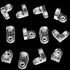 LUORNG 16Sets 90 12x12x8mm Clear Acrylic L Brackets Degree Right Angle Corner Braces Corner Connectors with Screws