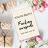 Qamza Funny Encouragement Card for Him Her, Friendship Day Gift for Bestie, Thank You Card for Coworker, Rude