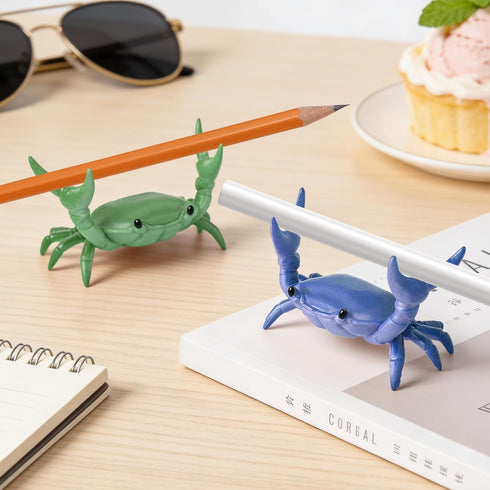 Generic 4PCS Desk Crab Pen Holder,Creative Crab Pen Holder,New Cute Crab-Shaped Pen Holders,Weightlifting Crabs