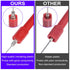 OIIKI 2Pcs 0.7mm Test Probe Pins, Non-Destructive Insulation Wire Piercing Needle, Black & Red