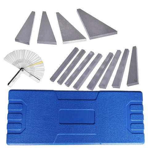 Precision Angle Block Set - 12Pcs Machinist Tools with 1/4, 1/2, 1, 2, 3, 4, 5, 10, 15, 20, 25, 30 Degree Gauges