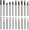 20PCS Tungsten Carbide Burr Set, 1/8 Shank Diamond Files for Dremel Rotary Drill, Metal Polishing and Wood Carving