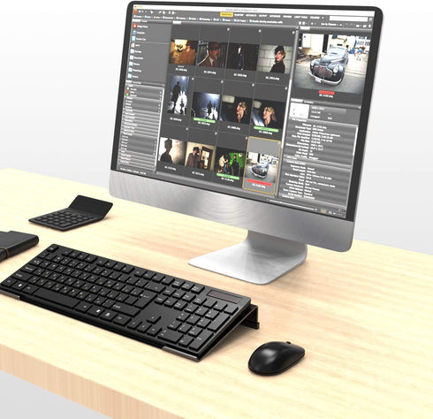 KOTEMON Acrylic Tilted Computer Keyboard Stand for Ergonomic Typing, Keyboard Tray Holder with Silicone Non-Slip Case