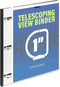 WOT I Telescoping 3 Ring Binder, 1 Inch, 1PC - White, Flexible Binder with Expandable Spine