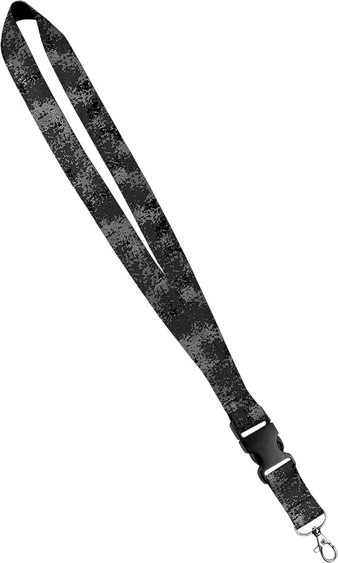 Print Lanyard, Satin Keychain Necklace with Side Release Buckle, ID Badge Holder