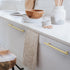 2-Pack Solid Brass Kitchen Cabinet Pulls, Gold Modern T-Bar Handles, 3-3/4-Inch Hole Center, Polished Finish