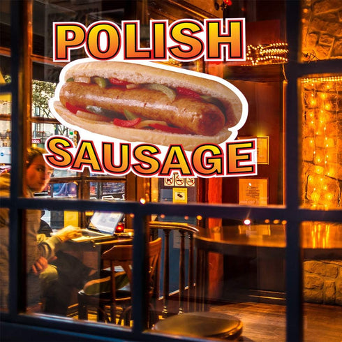 Fastasticdeals Z31 10 Food Truck Decals Polish Sausage Concession Restaurant Die-Cut Vinyl Sticker & Sign in on Longest