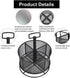 Marbrasse Mesh Desk Organizer, 360-Degree Rotating Multi-Functional Pen Holder, 4 Compartments Desktop Stationary Organizer, Home Office Art Supply Storage Box Caddy (Black) by Marbrasse