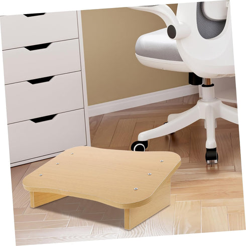 Vaguelly Wooden Footstool Nonslip Surface Portable Step Stool for Office Kitchen and Living Room Adjustable Height